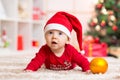 Baby weared santa clothes Royalty Free Stock Photo