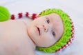 Baby Wearing Knit Hat Royalty Free Stock Photo