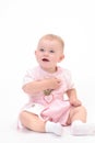 Baby on the white background