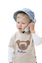 Baby on the white background