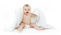 Baby on White background Royalty Free Stock Photo