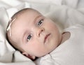 Baby on White Blanket