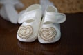 Baby white shoes Royalty Free Stock Photo