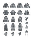 Baby winter autumn jackets coats solid silhouette icons