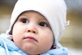 Baby in winters clothing Royalty Free Stock Photo