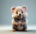 Heartwarming 3D: Baby Wombat in a Delightful AI Illustration