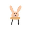 Baby wooden chair in the shape of a rabbit