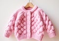 Baby wool coat. Handmade. For cold winter days. AI generated