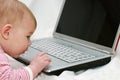 Baby working on Laptop