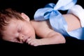 Baby Wrapped in blue Ribbon