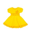 Baby yellow dress isolated on white background