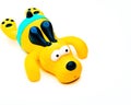 Baby Yellow Funny Plastic Dog Studio quality Royalty Free Stock Photo