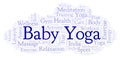 Baby Yoga word cloud.