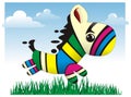 Baby Zebra colorful vector illustration