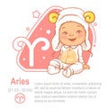 Baby zodiac aries Royalty Free Stock Photo