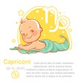 Baby zodiac capricorn Royalty Free Stock Photo