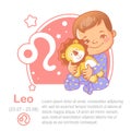 Baby zodiac leo Royalty Free Stock Photo