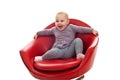 Babygirl on a chair Royalty Free Stock Photo