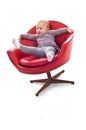 Babygirl on a chair Royalty Free Stock Photo