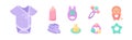 Babyhood Object and Different Items for Playing Vector Set