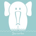 Babyish card with elephant Royalty Free Stock Photo