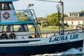 Babylon, New York - June 14, 2019 : A public fishing boat from the Laura Lee Captree Fleet, Long Island NY