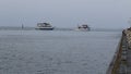 Two chartered fishing boats heading out for a night of fishing from Captree Boat basin