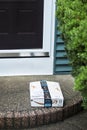 Package left on front stoop Royalty Free Stock Photo