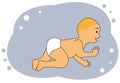 baby crawling on all fours