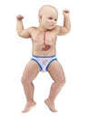 A babys stomach Royalty Free Stock Photo