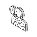 babysitter for newborns isometric icon vector illustration