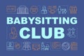 Babysitting club word concepts banner