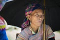 Flower Hmong Women at Bac Ha Market. Flower H`mong ethnic minority group from Royalty Free Stock Photo