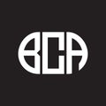 BAC letter logo design on black background. BAC
