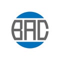 BAC letter logo design on white background. BAC creative initials circle logo concept. BAC letter design