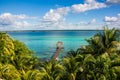 Bacalar Lake at caribbean. Quintana Roo Mexico, Traveling Riviera Maya. Royalty Free Stock Photo