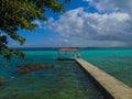 Bacalar lake known as Lake of Seven shades of blue, Mexico Royalty Free Stock Photo