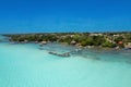 Bacalar seven colors lagoon in Quintana Roo