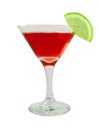 Bacardi cocktail in a glass with lime Royalty Free Stock Photo