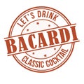 Bacardi grunge rubber stamp Royalty Free Stock Photo