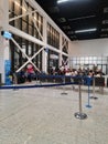 Bacau Airport boarding waiting area, Romania Royalty Free Stock Photo