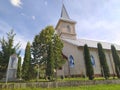 Bacau, Romania - September 11, 2022: Countryside church near Bacau in Romania.