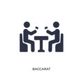 baccarat icon on white background. Simple element illustration from activity and hobbies concept