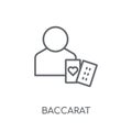 Baccarat linear icon. Modern outline Baccarat logo concept on wh