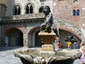 Bacchino Fountain near Pretorian Palace in Prato Royalty Free Stock Photo