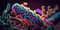 Baccili bacteria, super detailed biological concept art, hyper realistic illustration