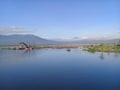 Bacground lake rawa pening in Indonesia