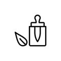 Bach flower leaf icon. Simple line, outline vector elements of alternative medicine icons for ui and ux, website or mobile