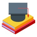 Bachelor degree icon, isometric style