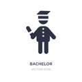 bachelor icon on white background. Simple element illustration from People concept